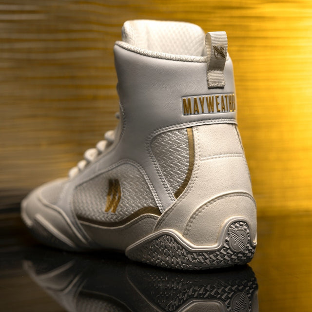 Chaussures de boxe Hayabusa x Mayweather Champ – Blanc/Or
