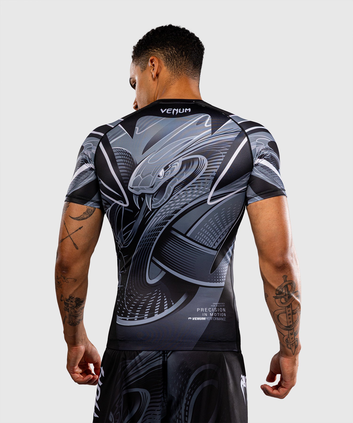 Venum Rashguard Crimson Viper 2.0 Korte Mouwen - Sort/Grå