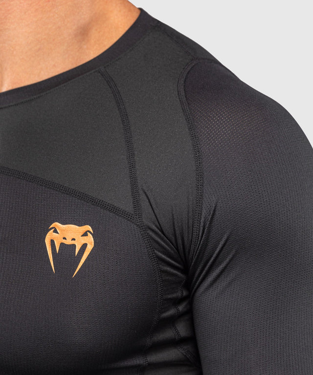 Rashguard Venum G-Fit Revolution Dlouhý rukáv – Černý/Měděný