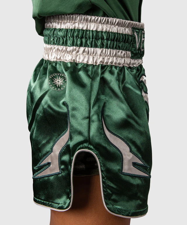 Calções de Muay Thai Venum Inferno – Verde – Criança