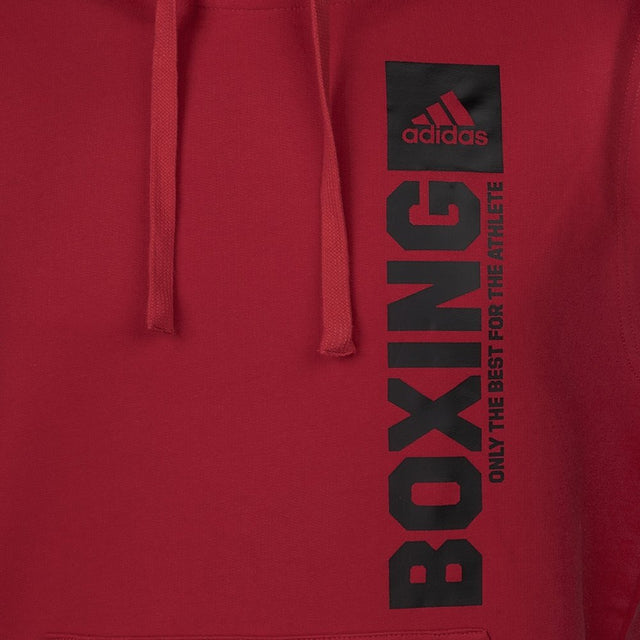 Hoodie sans manches Adidas Boxing – Rouge/Noir