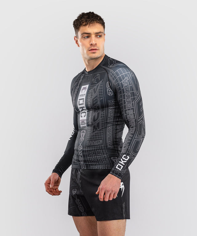 Rashguard Venum Karate Combat Maniche Lunghe – Nero/Grigio