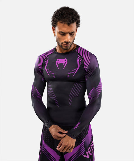 Venum Rashguard No-Gi 6.0 Lange Mouwen - Zwart/Paars