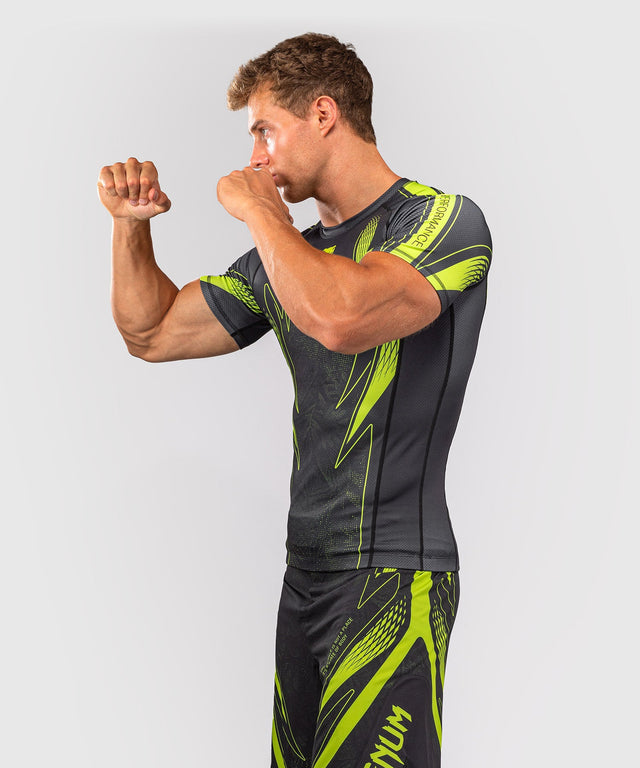 Venum Rashguard Amazonia Reborn Kurzarm – Schwarz/Grün