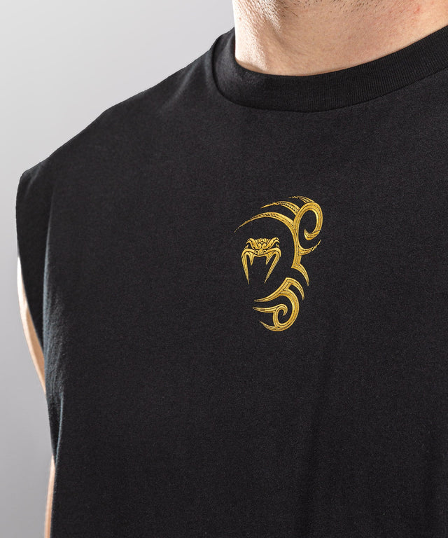 Tricou fără mâneci Venum x Mike Tyson Tiger – Negru/Auriu