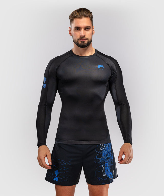 Rashguard Venum Thunder Dragon Dlouhé rukávy – Černá/Královská modrá