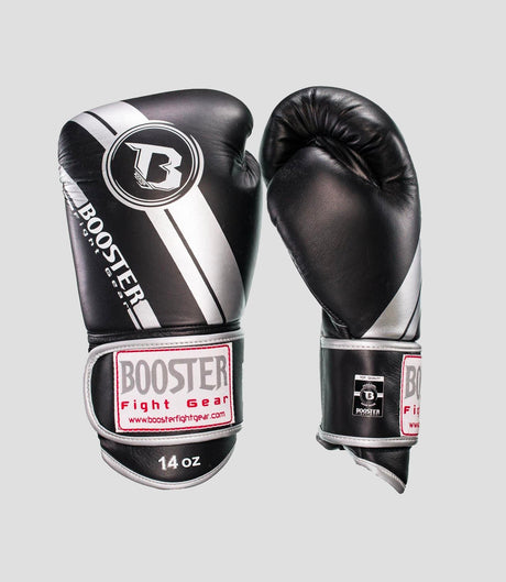 Luvas de boxe Booster – Preto/Prata