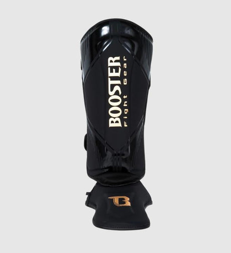 Espinilleras de kickboxing Booster Bangkok – Negro/Oro – Espinilleras