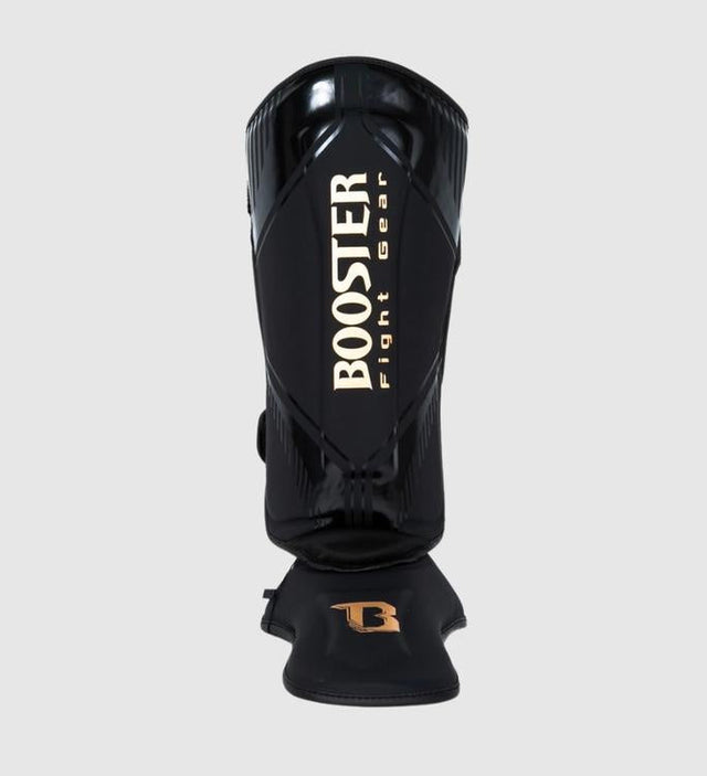 Espinilleras de kickboxing Booster Bangkok – Negro/Oro – Espinilleras