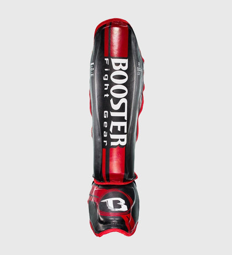 Ochraniacze na piszczele Booster Kickboks V3 – Czarne/Czerwone