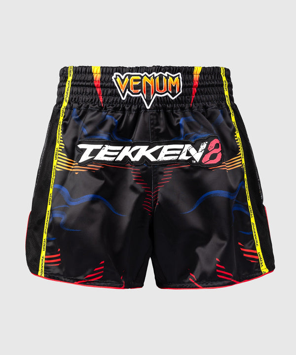 Calções de Muay Thai Venum TEKKEN 8 Yoshimitsu – Preto/Laranja
