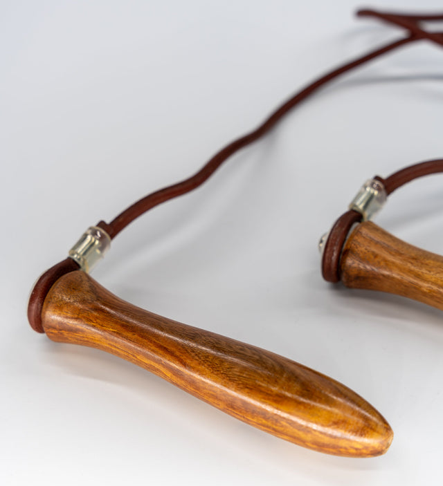 Corde à sauter Caged Premium en cuir – Brun