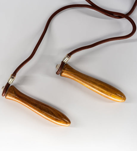 Corde à sauter Caged Premium en cuir – Brun