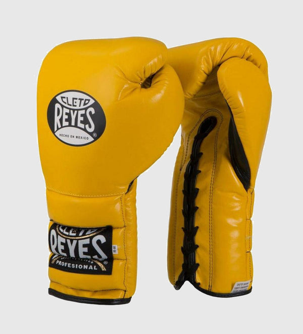 Gants de boxe Cleto Reyes Sparring à lacets – Jaune