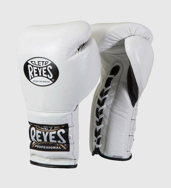 Gants de boxe Cleto Reyes à lacets – Blanc