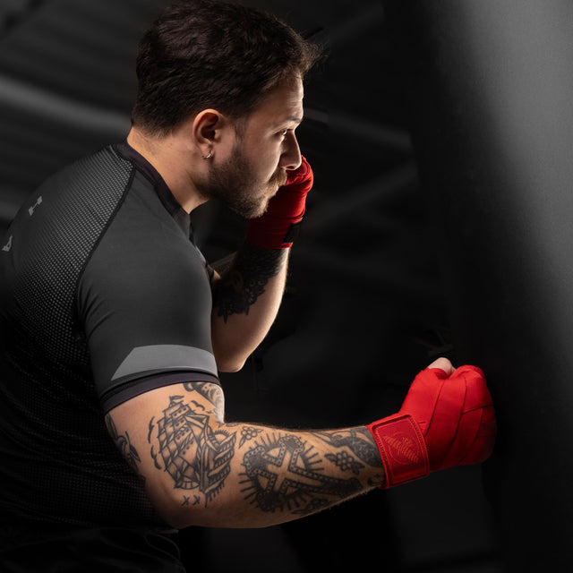 Bende da boxe Hayabusa Knuckle Guard – Rosso