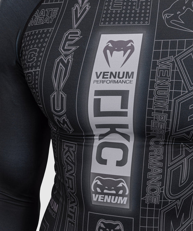 Rashguard Venum Karate Combat Maniche Lunghe – Nero/Grigio
