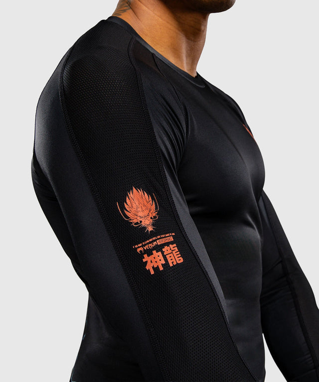 Venum Rashguard Thunder Dragon Dlouhé rukávy – Černá/Šedá/Měď
