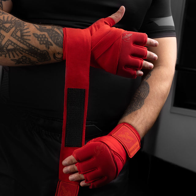 Bende da boxe Hayabusa Knuckle Guard – Rosso