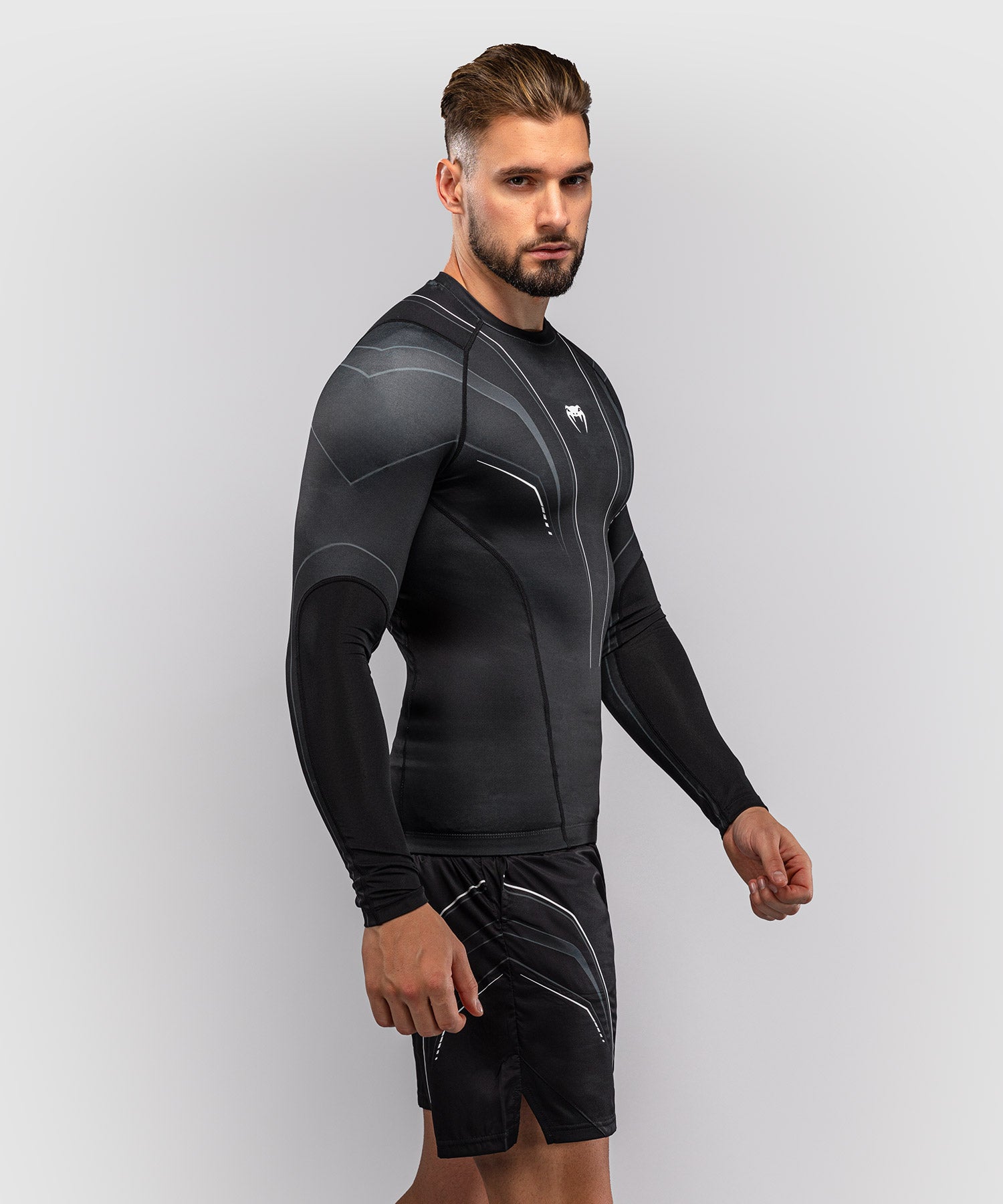 Venum Rashguard Streamline Lange Mouwen - Zwart/Wit