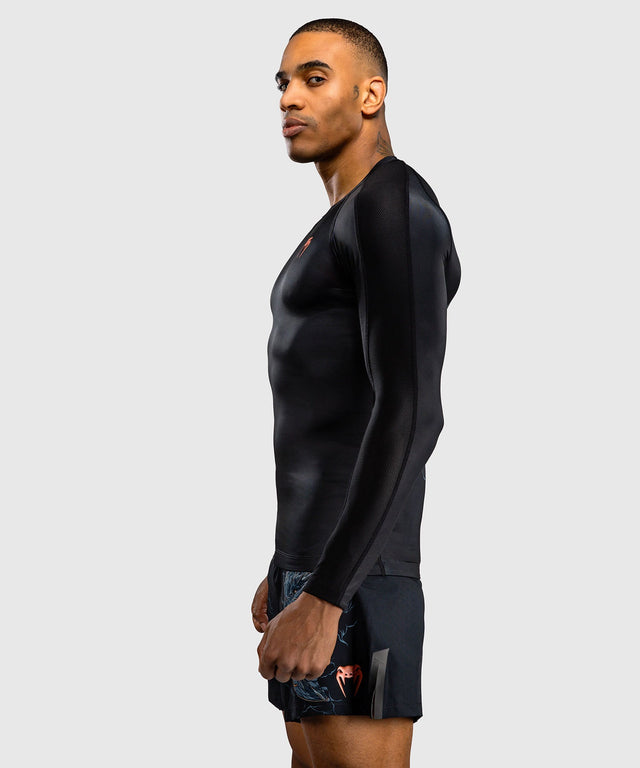 Venum Rashguard Thunder Dragon Dlouhé rukávy – Černá/Šedá/Měď