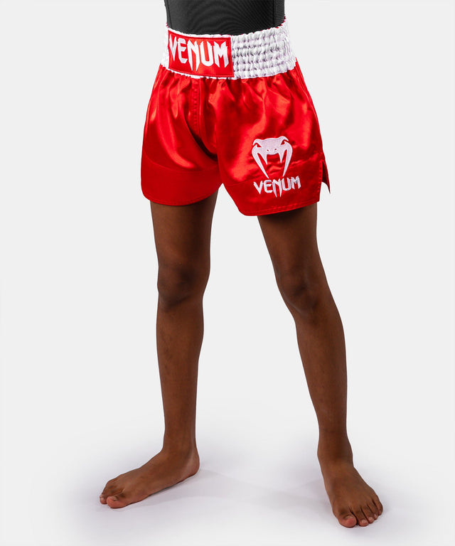 Venum Muay Thai-shorts Classic för barn – Eldröd