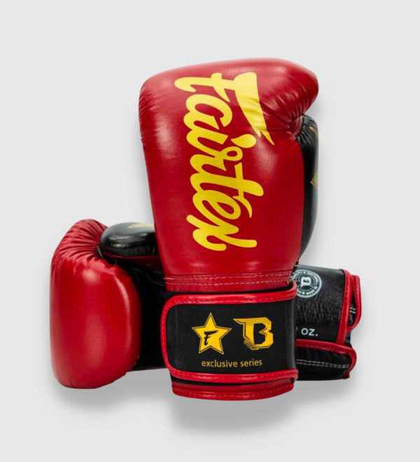 Fairtex Boksehandsker FXB V2 - Rød/Sort/Guld