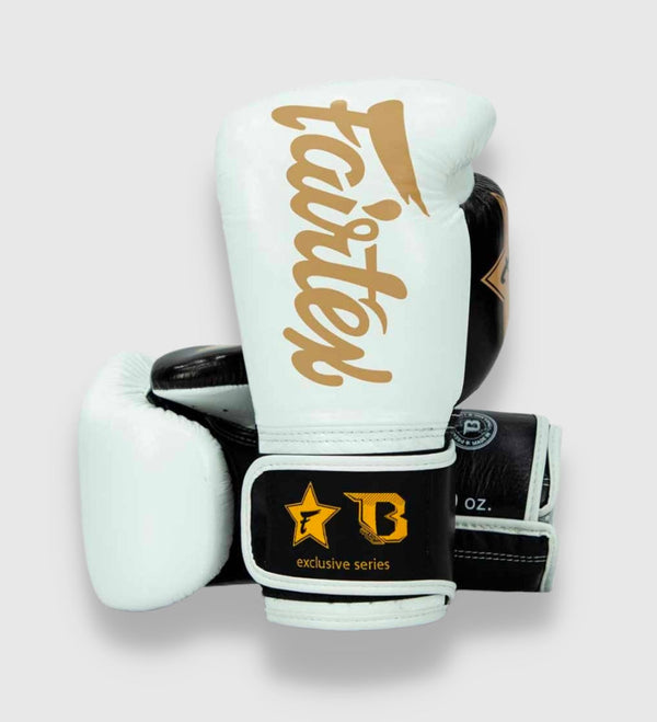 Fairtex Boksehandsker FXB V2 - Hvid/Sort/Guld