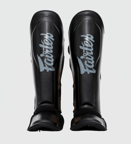 Fairtex Skinnebensbeskyttere FXB - Sort/Grå - Skinnebensbeskyttere