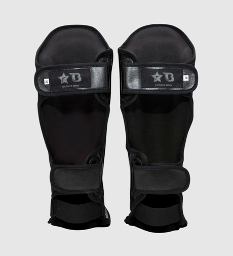 Fairtex Skinnebensbeskyttere FXB - Sort/Grå - Skinnebensbeskyttere