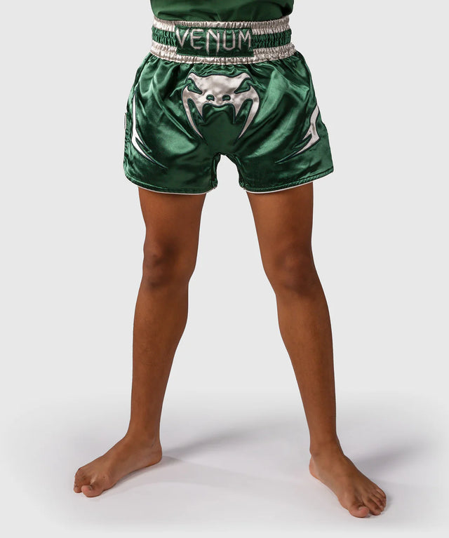 Calções de Muay Thai Venum Inferno – Verde – Criança