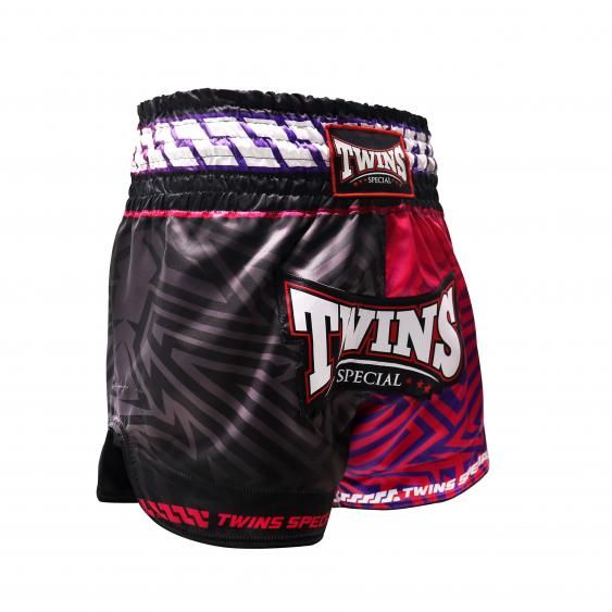 Twins Muay Thai shorts TTBL Maze - Sort/Pink