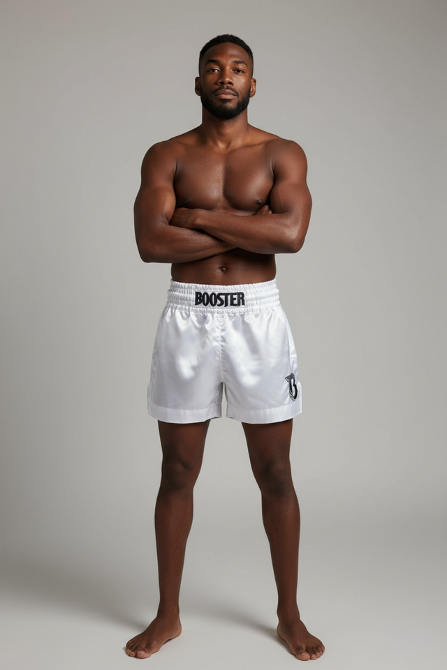Shorts de Muay Thai Booster TBT Core – Blanc