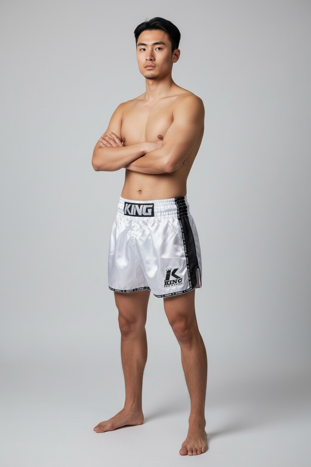 Calções de Muay Thai King Pro Boxing Bangkok – Branco