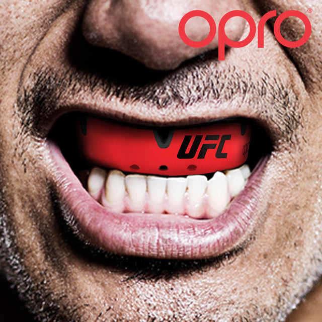 OPRO Mouthguard Silver – Red/Black