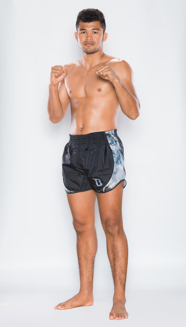 Pantalones de Muay Thai Booster Retro Hybrid – Gris