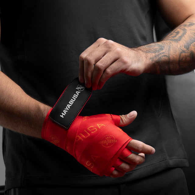 Bandes de boxe Hayabusa Deluxe – Rouge