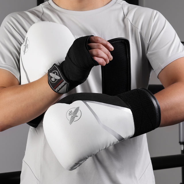 Guantoni da boxe Hayabusa E1 – Bianco/Nero/Argento