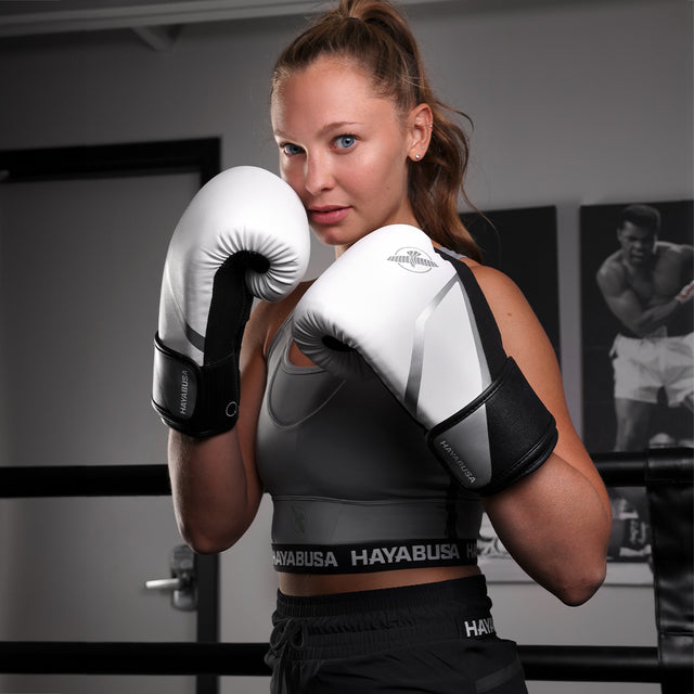 Guantoni da boxe Hayabusa E1 – Bianco/Nero/Argento