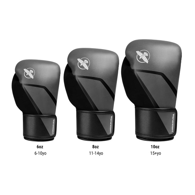 Hayabusa Boxhandschuhe E1 Kinder – Grau/Schwarz