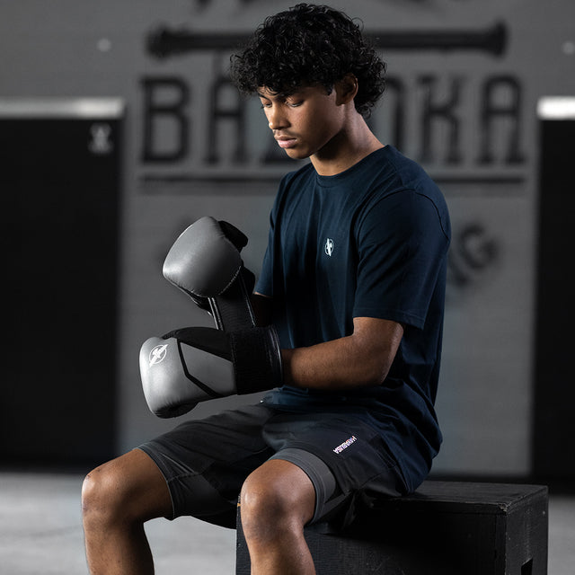 Hayabusa Boxhandschuhe E1 Kinder – Grau/Schwarz