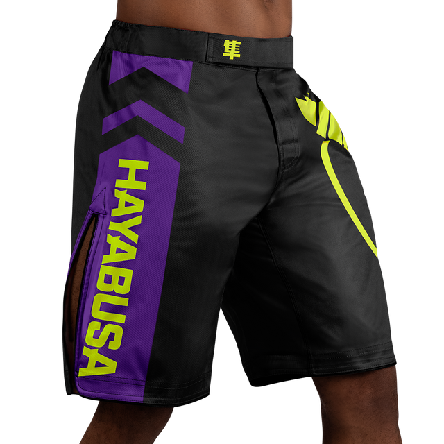 Shorts de MMA Hayabusa Icon Lang – Noir/Néon