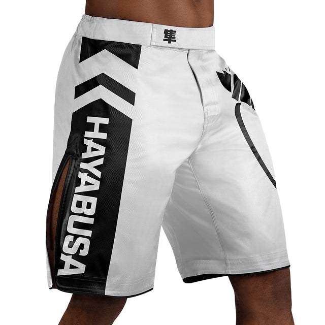 Shorts de MMA Hayabusa Icon Lang – Blanc/Noir