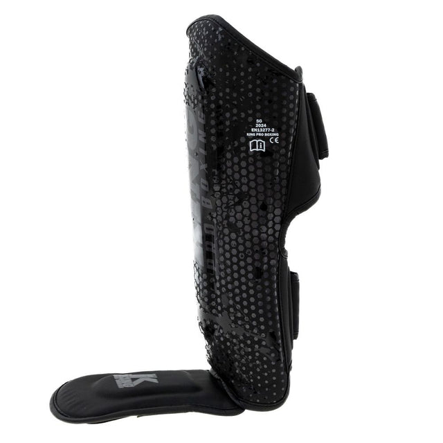 Paratibie da kickboxing King Pro Boxing Hexagon Bambini – Nero/Nero