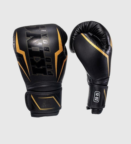 King Boxhandschuhe Thor – Schwarz/Gold – Boxhandschuhe