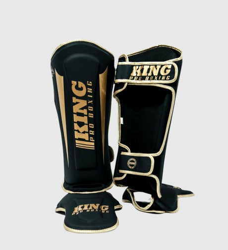 Ochraniacze na piszczele King Kickboks Revo – Czarne/Złote – Ochraniacze na piszczele