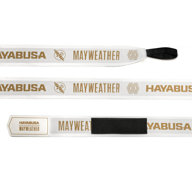 Hayabusa x Mayweather Boxningslindor Deluxe – Vit/Guld