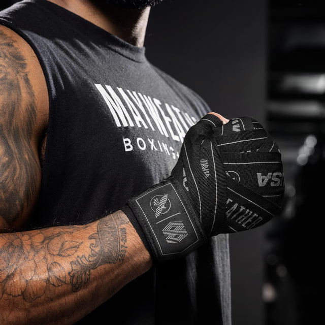 Hayabusa x Mayweather Håndbind Stretch - Sort/Grå