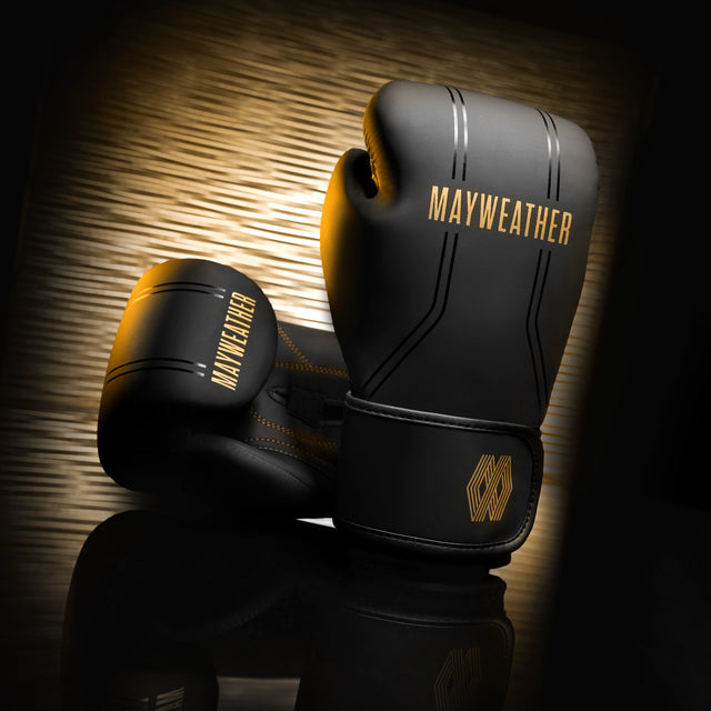 Luvas de boxe Hayabusa x Mayweather Contender – Preto/Ouro