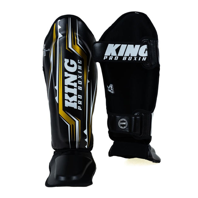 King Pro Boxing Benskydd Spartan – Svart/Gul